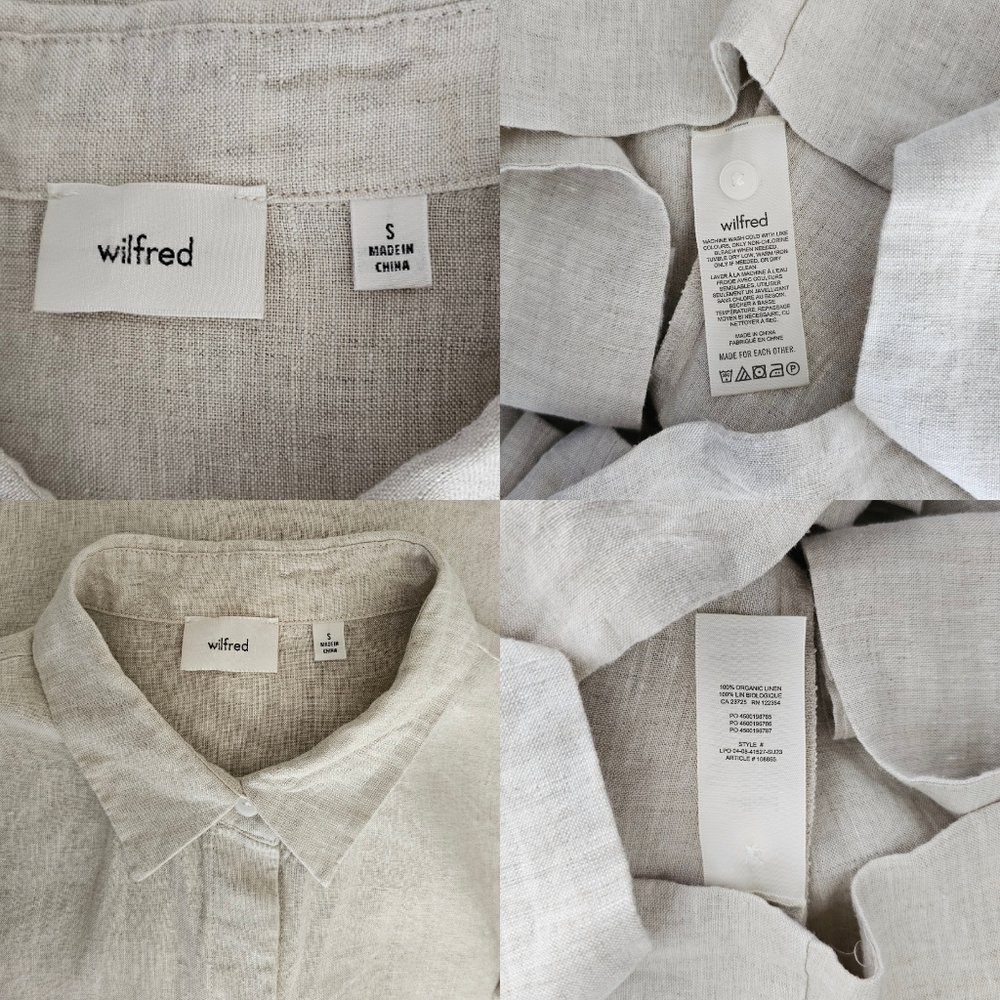 🇨🇦 Aritzia Wilfred Beige Eleta Linen Mini Dress - Picture 12 of 16
